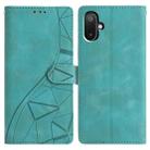For Samsung Galaxy M06 5G Triangles Embossed Leather Phone Case(Green) - 1