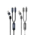 WK WDC-66 2 to 2 3A USB+Type-C to 8 Pin+Type-C Fast Charging Data Cable, Length: 1.2m(Grey) - 2