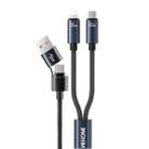 WK WDC-66 2 to 2 3A USB+Type-C to 8 Pin+Type-C Fast Charging Data Cable, Length: 1.2m(Black) - 1