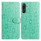 For Samsung Galaxy F16 5G / M16 5G Daisy Embossed Leather Phone Case(Green) - 1