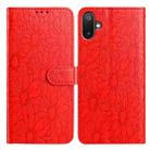 For Samsung Galaxy F06 5G / M06 5G Daisy Embossed Leather Phone Case(Red) - 1