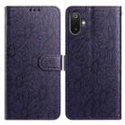 For Samsung Galaxy F06 5G / M06 5G Daisy Embossed Leather Phone Case(Dark Purple) - 1