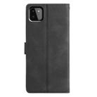 For Samsung Galaxy A22 5G Triangles Embossed Leather Phone Case(Black) - 3