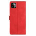 For Samsung Galaxy A22 5G Triangles Embossed Leather Phone Case(Red) - 3