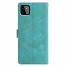 For Samsung Galaxy A22 5G Triangles Embossed Leather Phone Case(Green) - 3