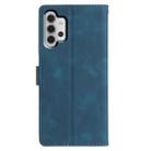 For Samsung Galaxy A13 4G Triangles Embossed Leather Phone Case(Blue) - 3