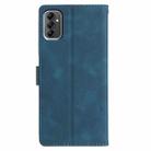 For Samsung Galaxy A13 5G Triangles Embossed Leather Phone Case(Blue) - 3