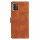 For Samsung Galaxy A13 5G Triangles Embossed Leather Phone Case(Brown) - 3