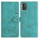 For Samsung Galaxy A13 5G Triangles Embossed Leather Phone Case(Green) - 1