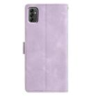 For Samsung Galaxy A14 5G Triangles Embossed Leather Phone Case(Purple) - 3