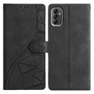 For Samsung Galaxy A14 5G Triangles Embossed Leather Phone Case(Black) - 1