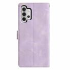 For Samsung Galaxy A32 5G Triangles Embossed Leather Phone Case(Purple) - 3