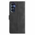 For Samsung Galaxy A36 5G Triangles Embossed Leather Phone Case(Black) - 3