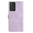 For Samsung Galaxy A72 4G / 5G Triangles Embossed Leather Phone Case(Purple) - 3