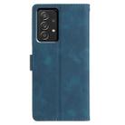 For Samsung Galaxy A72 4G / 5G Triangles Embossed Leather Phone Case(Blue) - 3