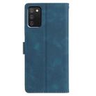 For Samsung Galaxy A02s 164mm Triangles Embossed Leather Phone Case(Blue) - 3