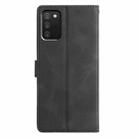 For Samsung Galaxy A02s 164mm Triangles Embossed Leather Phone Case(Black) - 3