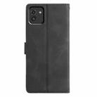 For Samsung Galaxy A03 164mm Triangles Embossed Leather Phone Case(Black) - 3