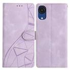 For Samsung Galaxy A03 Core Triangles Embossed Leather Phone Case(Purple) - 1