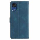 For Samsung Galaxy A03 Core Triangles Embossed Leather Phone Case(Blue) - 3