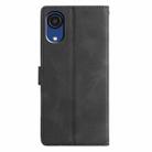 For Samsung Galaxy A03 Core Triangles Embossed Leather Phone Case(Black) - 3