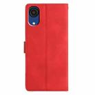For Samsung Galaxy A03 Core Triangles Embossed Leather Phone Case(Red) - 3
