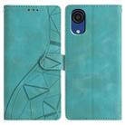 For Samsung Galaxy A03 Core Triangles Embossed Leather Phone Case(Green) - 1