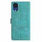For Samsung Galaxy A03 Core Triangles Embossed Leather Phone Case(Green) - 3
