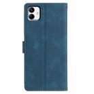 For Samsung Galaxy A04 Triangles Embossed Leather Phone Case(Blue) - 3