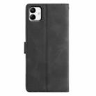 For Samsung Galaxy A04 Triangles Embossed Leather Phone Case(Black) - 3