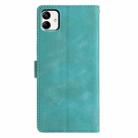 For Samsung Galaxy A04 Triangles Embossed Leather Phone Case(Green) - 3