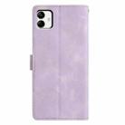 For Samsung Galaxy A04e Triangles Embossed Leather Phone Case(Purple) - 3