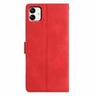 For Samsung Galaxy A04e Triangles Embossed Leather Phone Case(Red) - 3