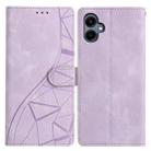 For Samsung Galaxy A06 4G Triangles Embossed Leather Phone Case(Purple) - 1