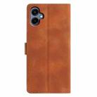 For Samsung Galaxy A06 4G Triangles Embossed Leather Phone Case(Brown) - 3