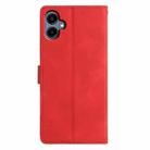 For Samsung Galaxy A07 Triangles Embossed Leather Phone Case(Red) - 3