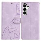 For Samsung Galaxy A17 Triangles Embossed Leather Phone Case(Purple) - 1
