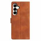For Samsung Galaxy A17 Triangles Embossed Leather Phone Case(Brown) - 3