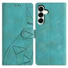 For Samsung Galaxy A17 Triangles Embossed Leather Phone Case(Green) - 1