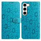 For Samsung Galaxy S23+ 5G Daisy Embossed Leather Phone Case(Blue) - 1
