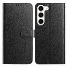For Samsung Galaxy S23 5G Daisy Embossed Leather Phone Case(Black) - 1