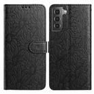 For Samsung Galaxy S22+ 5G Daisy Embossed Leather Phone Case(Black) - 1