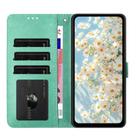 For Samsung Galaxy S21 5G Daisy Embossed Leather Phone Case(Green) - 3