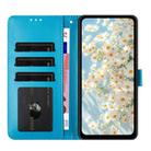 For Samsung Galaxy S20 FE 5G Daisy Embossed Leather Phone Case(Blue) - 3