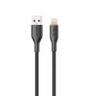 WK WDC-91i 12W USB to 8 Pin Silicone Data Cable, Length: 1.2m(Black) - 1