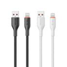 WK WDC-91i 12W USB to 8 Pin Silicone Data Cable, Length: 1.2m(Black) - 2