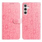 For Samsung Galaxy A54 5G Daisy Embossed Leather Phone Case(Pink) - 1