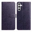 For Samsung Galaxy A36 5G Daisy Embossed Leather Phone Case(Dark Purple) - 1