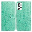 For Samsung Galaxy A33 5G Daisy Embossed Leather Phone Case(Green) - 1