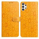 For Samsung Galaxy A32 5G Daisy Embossed Leather Phone Case(Yellow) - 1